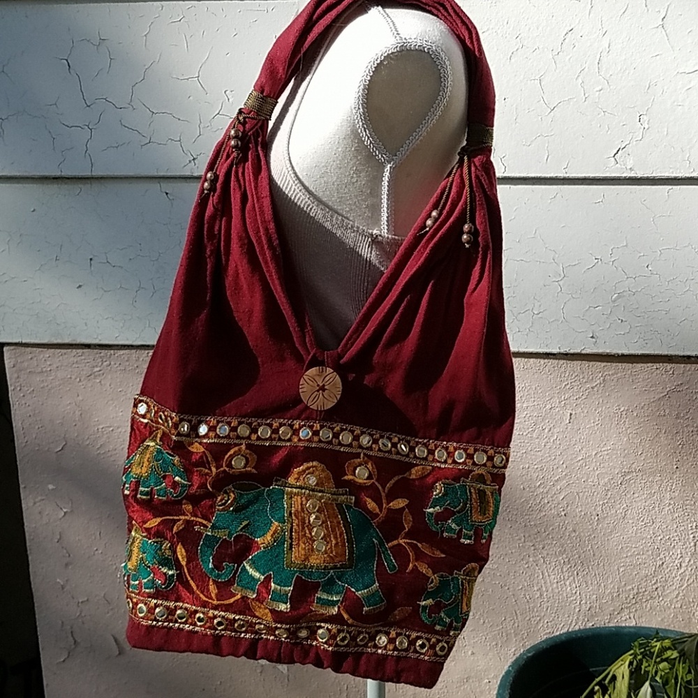 Bojo Hobo Elephant shoulder bag made in India - Picture 2 of 8